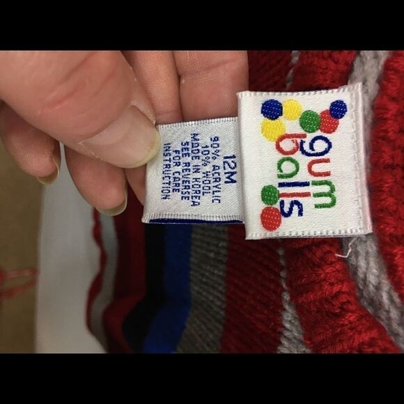 Boys Striped Sweater wide inches 18 , 24 mo NWT - Picture 3 of 3